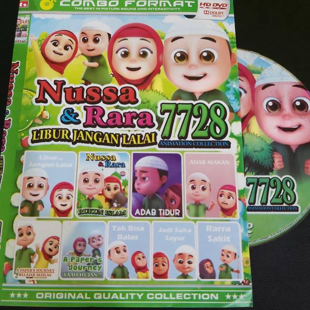 KASET DVD Video  FILM  Animasi  Nussa  Dan Rara  Edukasi Anak 