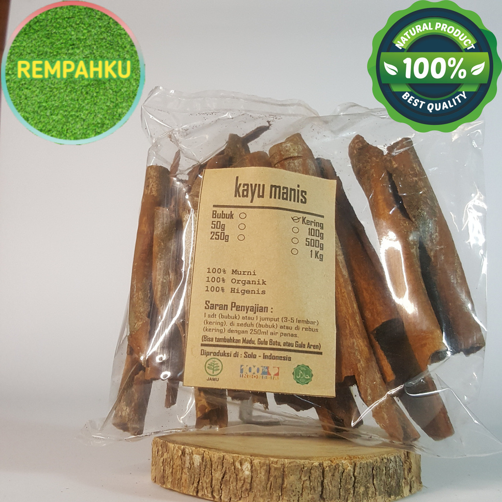 

KAYU MANIS KERING 100 GRAM - Cinnamomum Verum - MURNI - JSR - PR