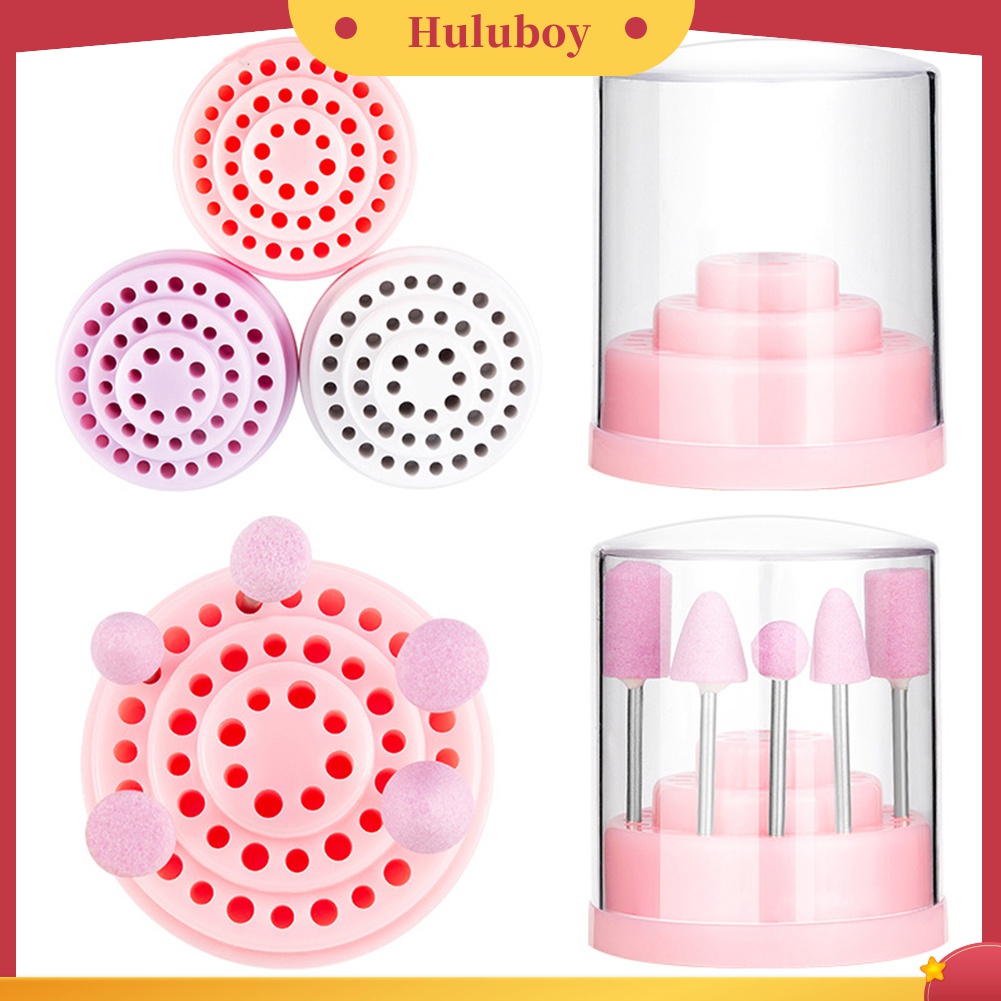 Huluboy Huluboy♡ Rak Stand Display Holder Mata Bor Pengikir Kuku 48 Lubang
