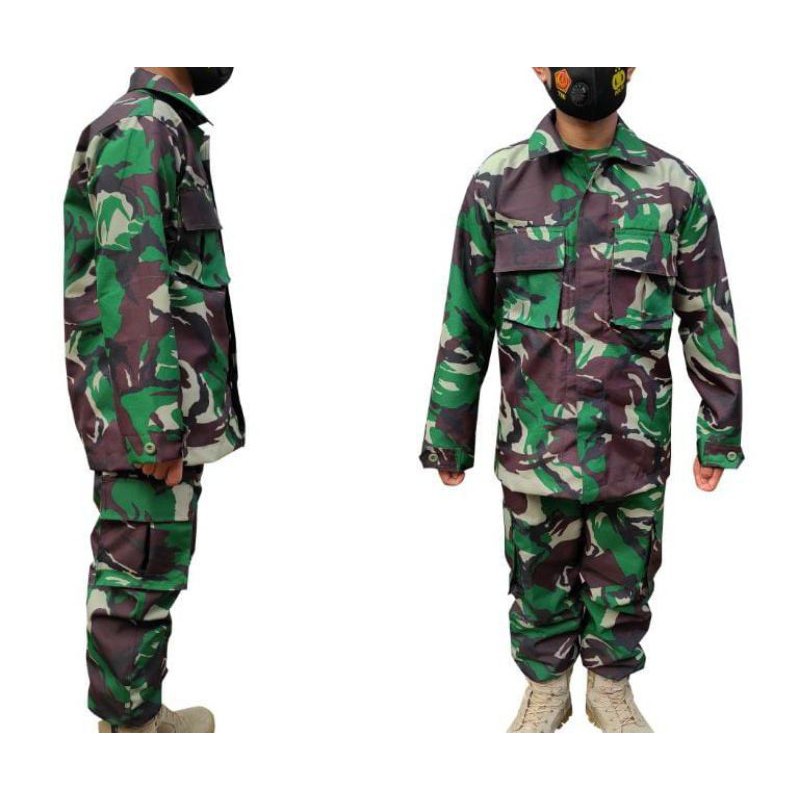 BAJU PDL SEMI WOOL BALOTELY+BAJU PDL LORENG MALVINAS TNI TERBARU