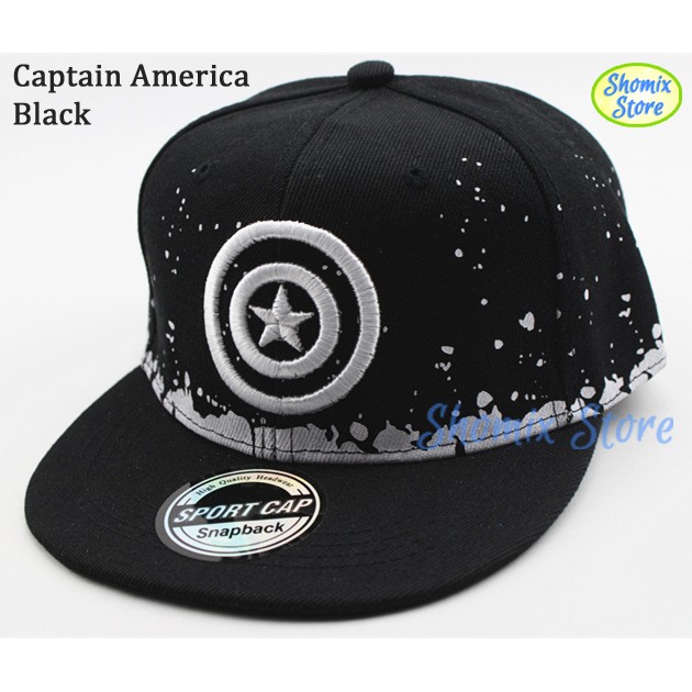 Snapback Black And White Superhero Kids Baseball Hat Topi Anak Casual-2