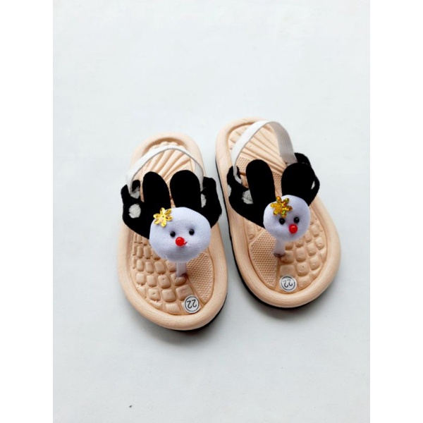 Arkn023 Sandal anak baby motip rabbit terbaru