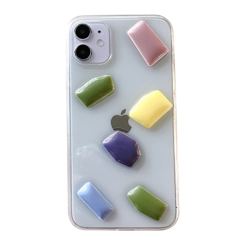 Gem Stone Case Iphone Oppo Vivo Samsung Realme 3 5 6 7 8 Pro C11 C15 C12 C17 C21 C25 C20 Redmi Note