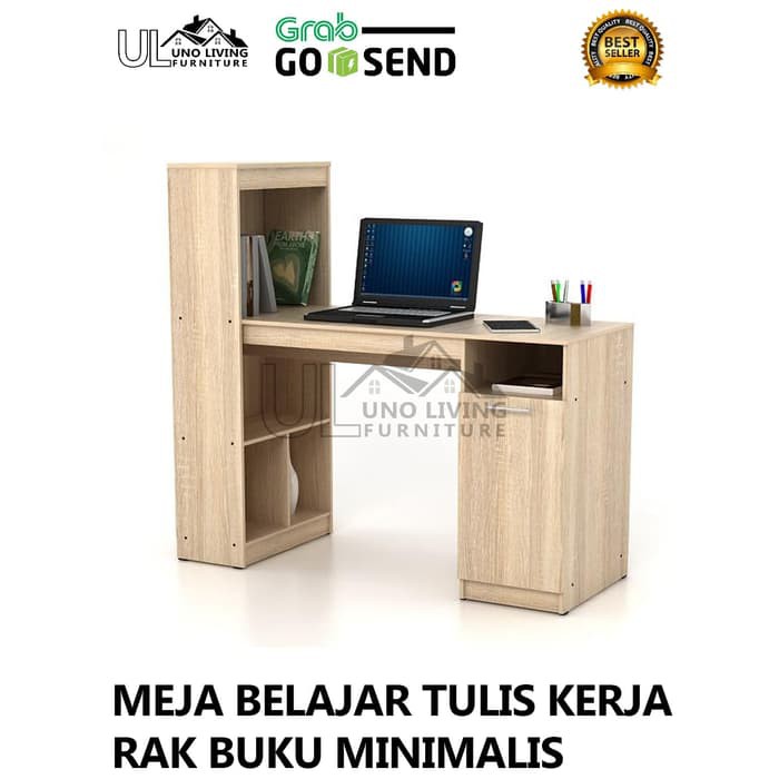 Meja TACO Meja Lunar Atlanta Meja belajar tulis kerja rak buku minimalis Murah Terbaru Serbaguna