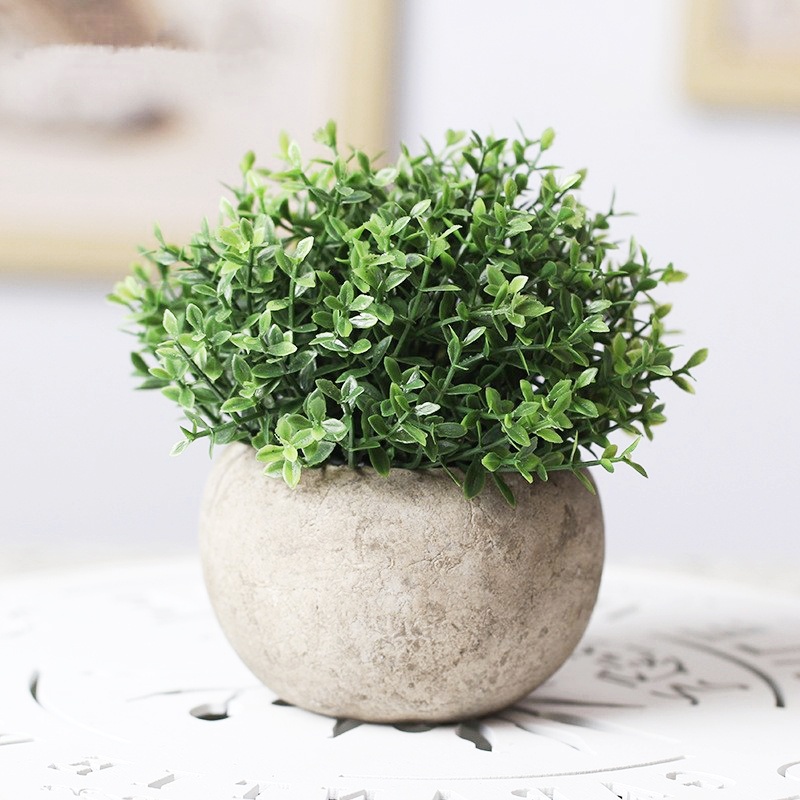 BONSAI BULAT GRASS BALL ARTIFICIAL BUNGA PLASTIK PALSU PAJANGAN DEKORASI-8