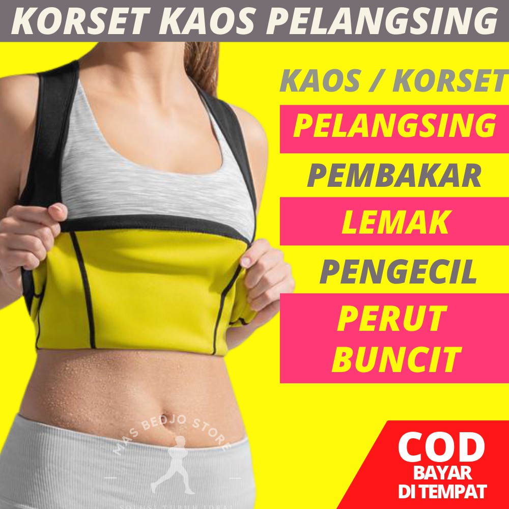 Korset Pelangsing Perut Buncit Rompi Pembakar Lemak Cami Hot Pengecil Perut Wanita