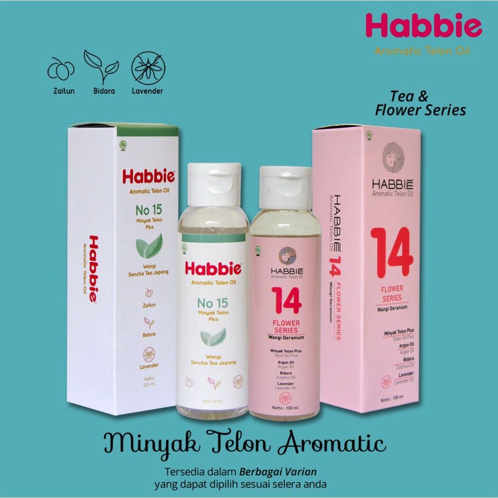 Habbie Minyak Telon Aromatic Tea Series &amp; Flower series Minyak Telon Bayi