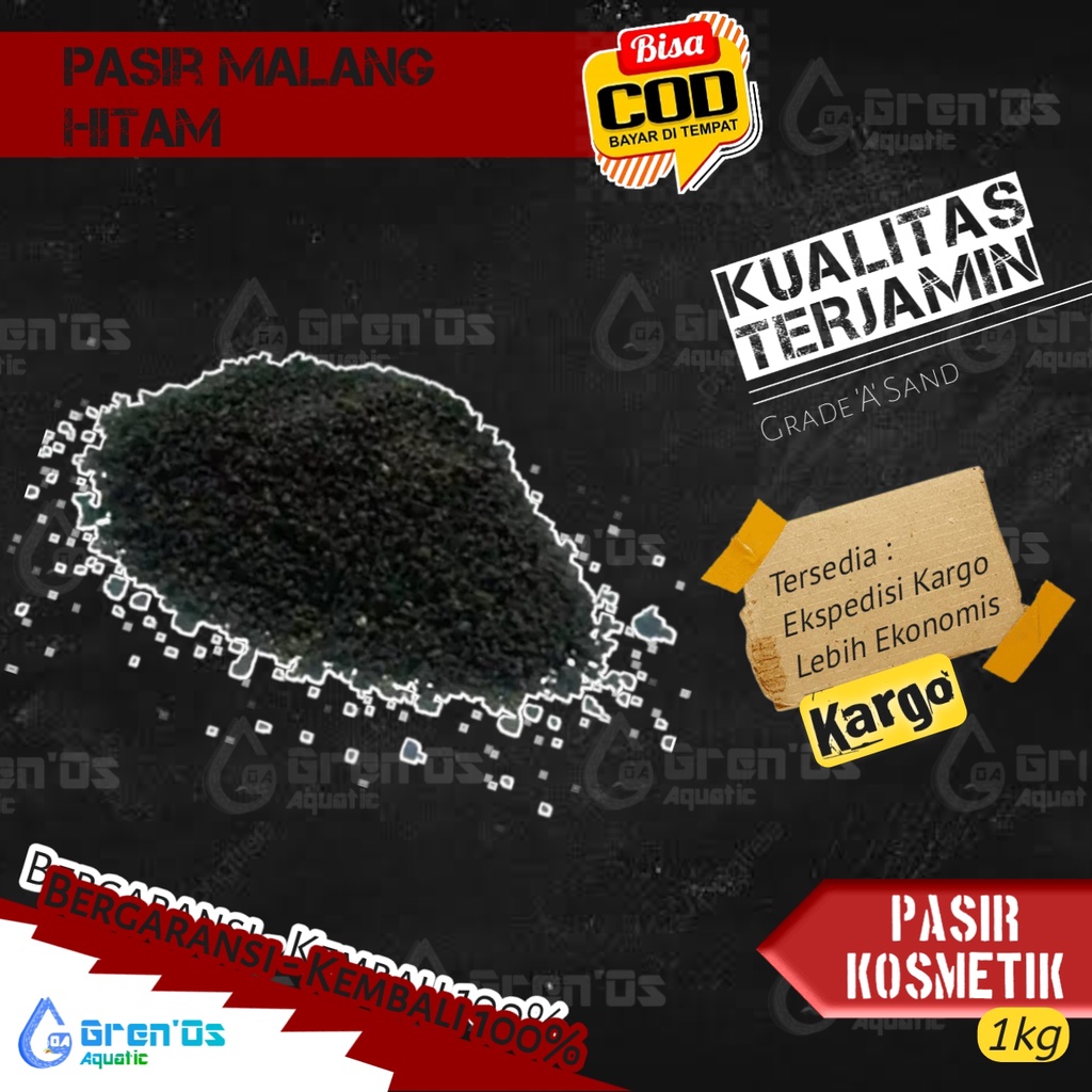 Pasir malang Media tanam Aquascape Aquarium Halus Kasar 1kg Tanaman Hias Aglonema Kaktus