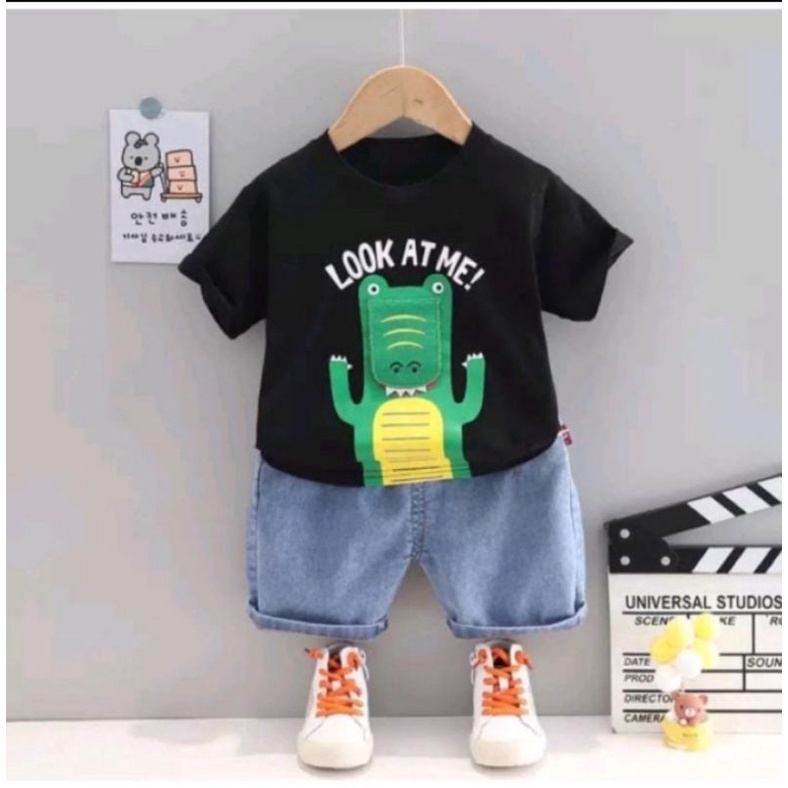 setelan kaos anak laki laki/ set JEANS ANAK LAKI LAKI. 1-5 THN