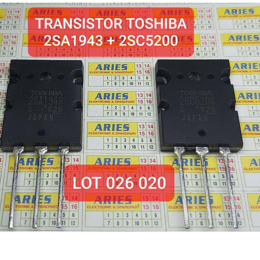 TERLAKU Transistor TOSHIBA 2SA1943 2SC5200 A1943 C5200 JAPAN BAGUS 78