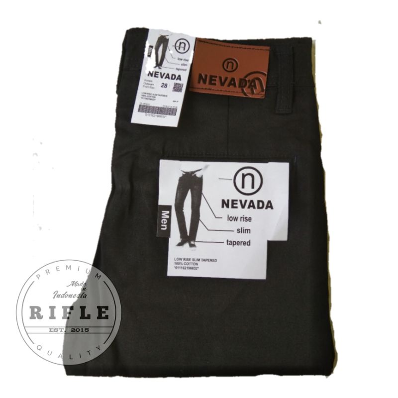 Celana Chino Slimfit Pria Katun Twill Stretch