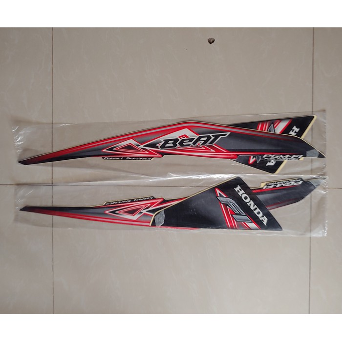 Stiker Bodi &amp; Lis Body &amp; Striping Beat Fi 2013 Hitam Full