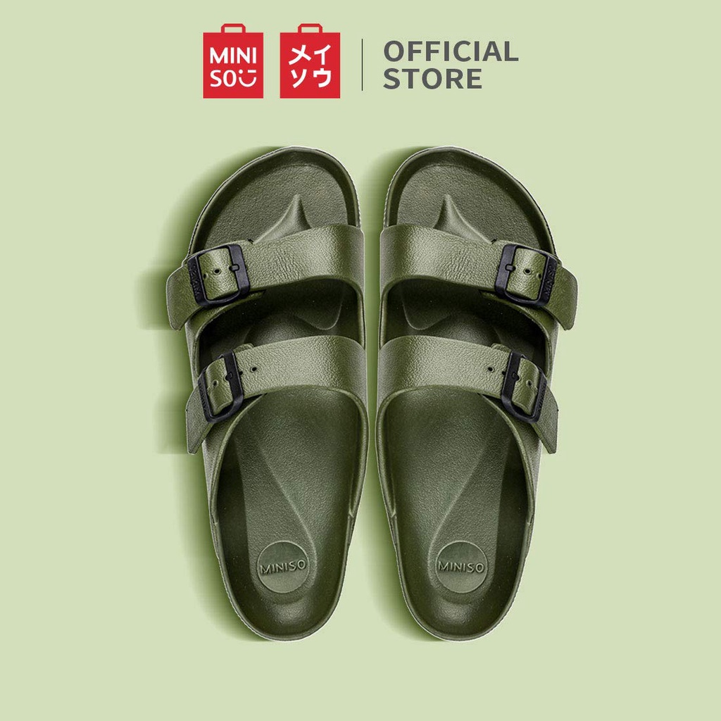 ❤ READY 2 strap❤  SANDAL KARET MINISO Pria Dan Wanita Unisex Miniso | Women And Men's Flip Flop