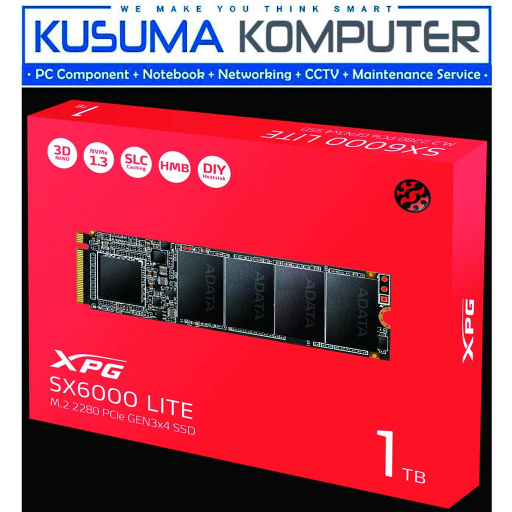 XPG SX6000 Lite 1TB PCIe Gen3x4 M.2 NVMe 2280