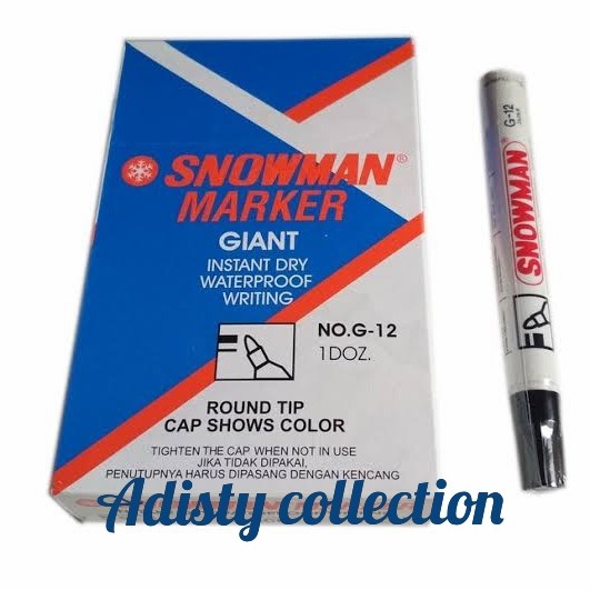 

Eklusif Spidol Permanent Snowman /Pack Bagus