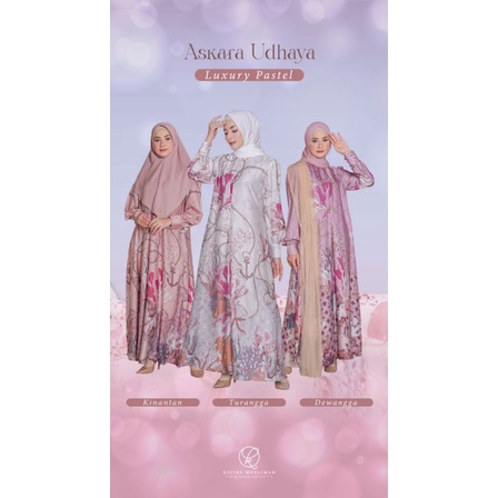 KICIKS MUSLIMAH Ready Stocks ASKARA UDHAYA Luxury PASTEL Series Dress Tanpa Tile