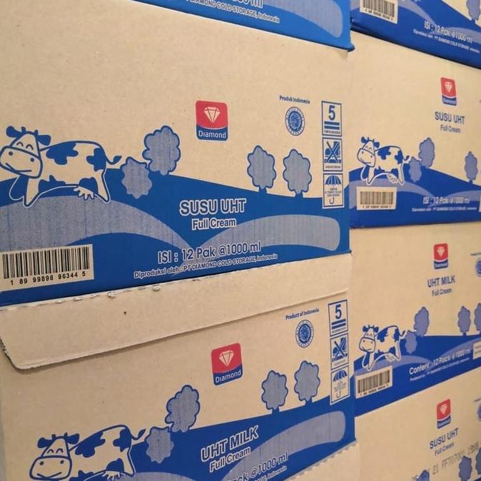 

BAYAR COD Susu UHT Full Cream Diamond 12x1000ml
