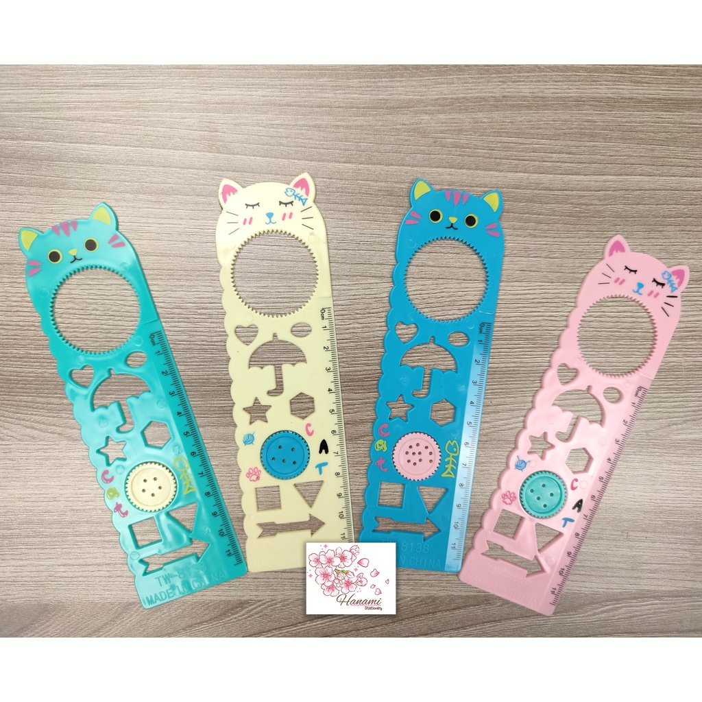

Penggaris Plastik Fancy Rotari Bentuk Kucing TW-8138