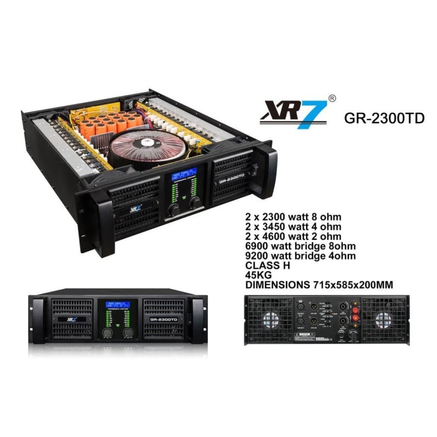 Power Amplifier XR7 ZR 77000 ZR-77000 ZR77000 2 Channel Power TD