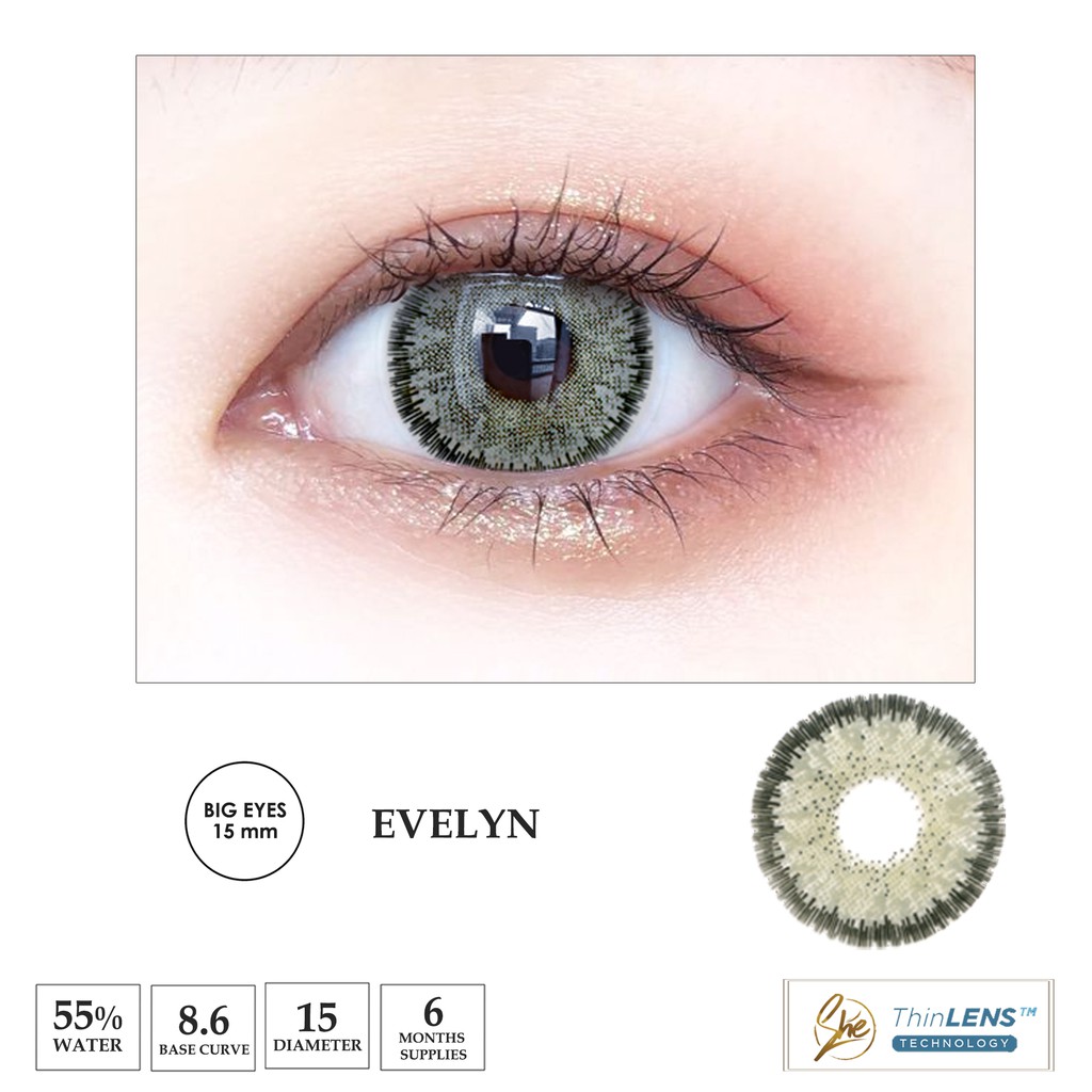 Superstar Evelyn softlens warna premium bulanan