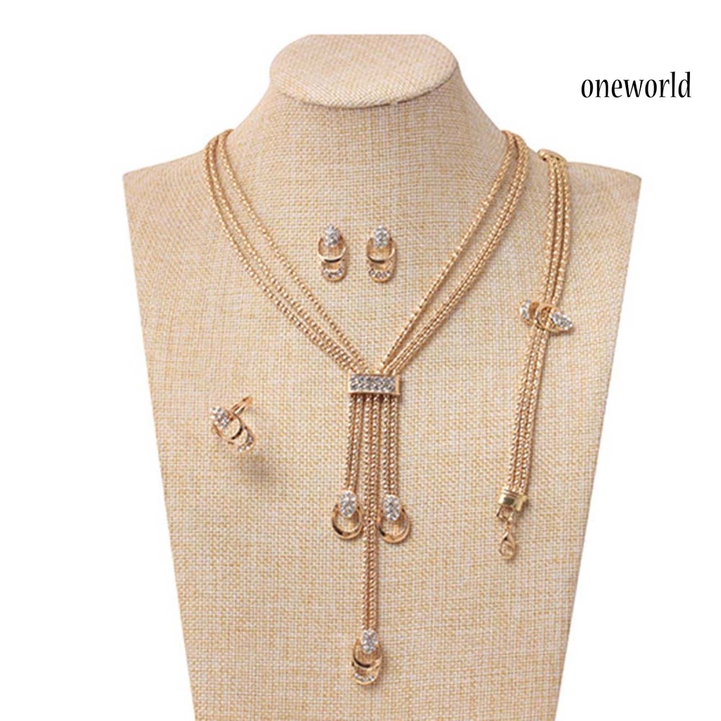 OW@ Bracelets All-Match Comfortable Alloy Rhinestone Pendant Necklace for Banquet