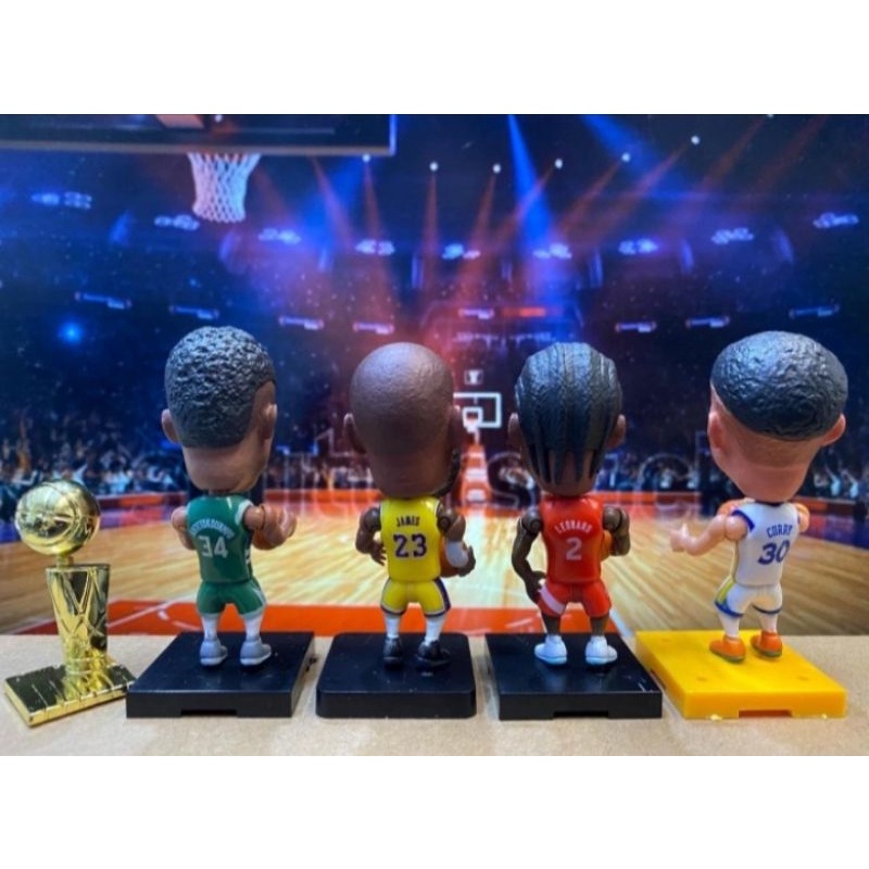 Pajangan Koleksi Miniatur Figure Pemain Basket Ball NBA LA Lakers Kobe Bryant Curry Lebron James Harden Irving Zion Thompshon Mcgrady Kahwi Leonard Doncic Dwayne Wade Miami heat Clippers Dallas Toronto Nets Mavericks GSW