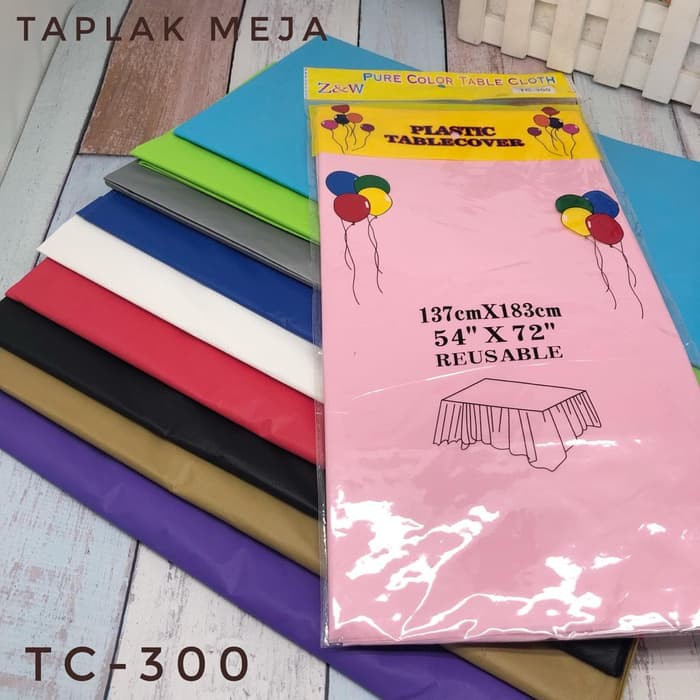 Dijual Taplak Meja Plastik Polos / Plastic Table Cover Diskon