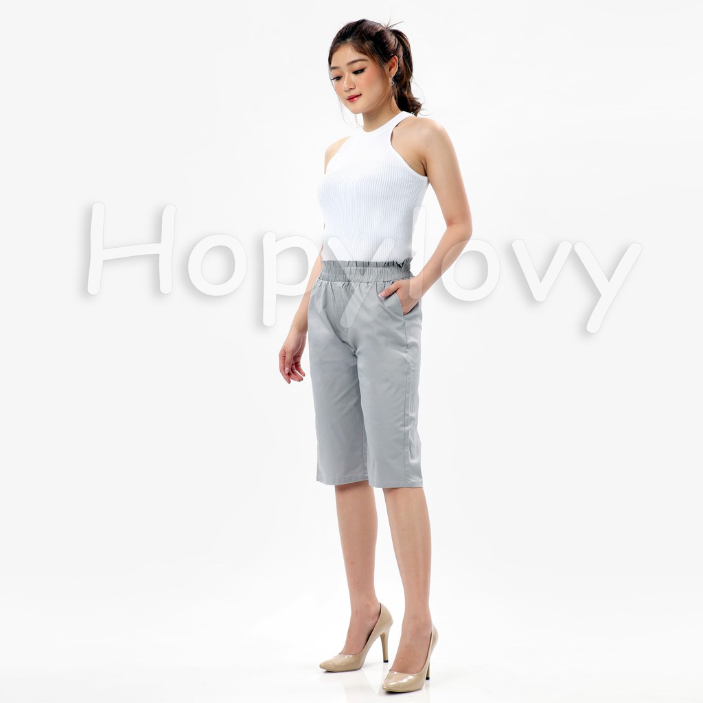 HOPYLOVY Tanktop Kerah Rajut Knit Top Wanita Abel