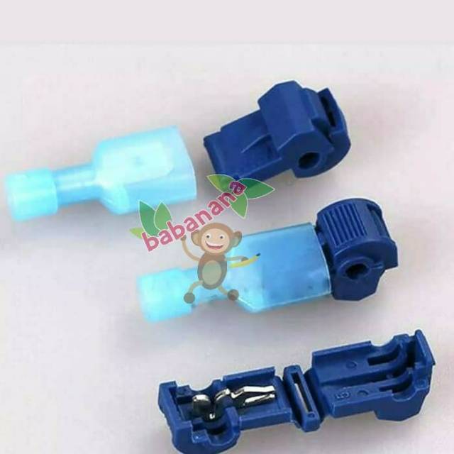 Blue quick lock splice wire connector terminal crimp ckip car wiring