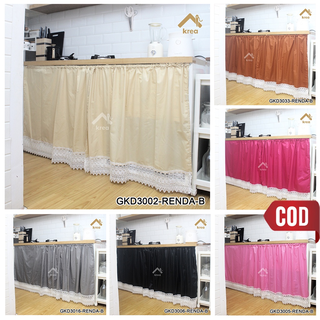 GORDEN KOLONG DAPUR RENDA BAWAH UKURAN 50cm 75cm 85cm