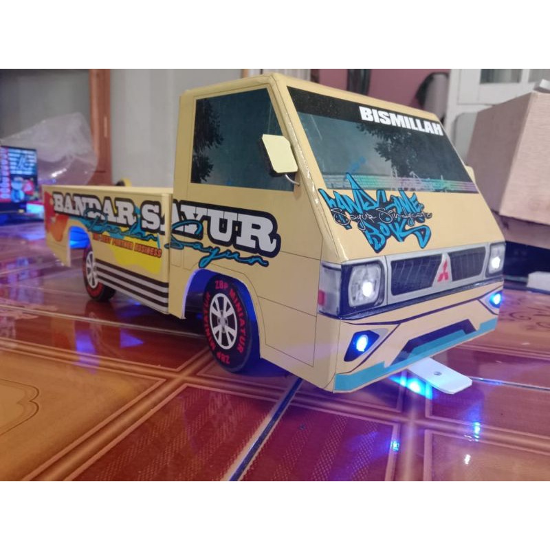 miniatur l300 bisa belok oleng