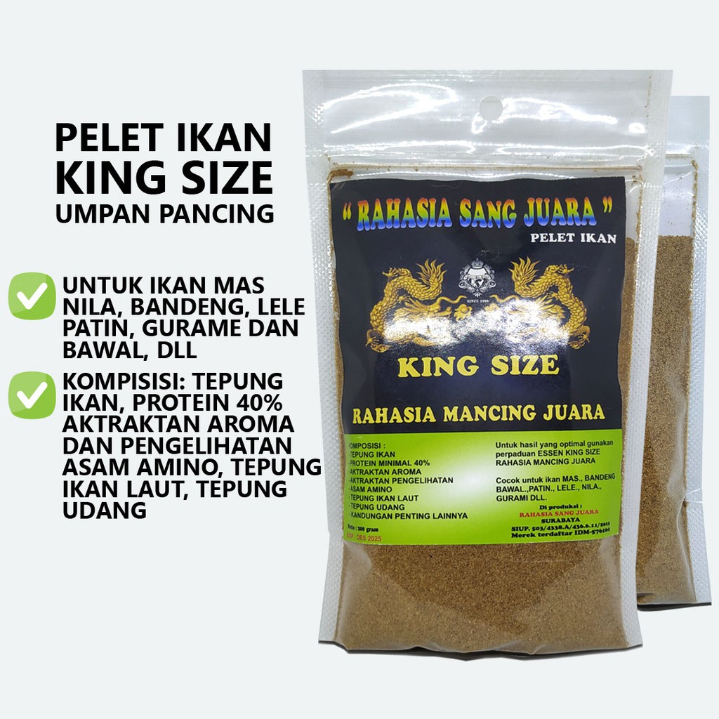 PELET IKAN KING SIZE | UMPAN PELET IKAN MAS PATIN BAWAL NILA BANDENG GURAME LELE GALATAMA