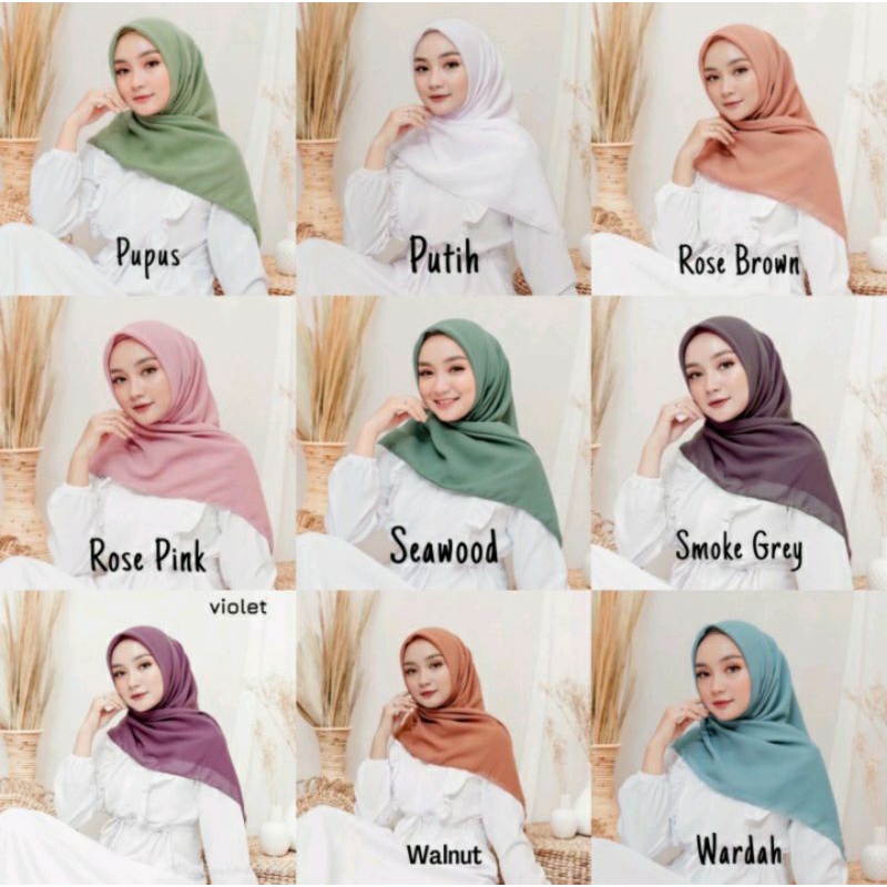 HIJAB BELLA SQUARE PREMIUM DOUBLE HYCON JILBAB ANTI LETOY KERUDUNG BELLA