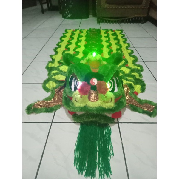 Barongsai anak/Barongsai mainan super warna hijau tua untuk anak 5-12 tahun