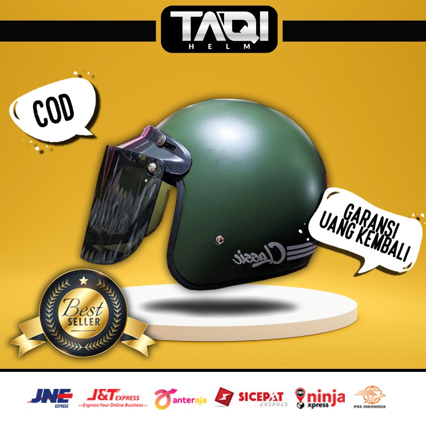 Beli Helm Bogo Classic Original Pria Wanita Sni Kaca Datar Seetracker Indonesia