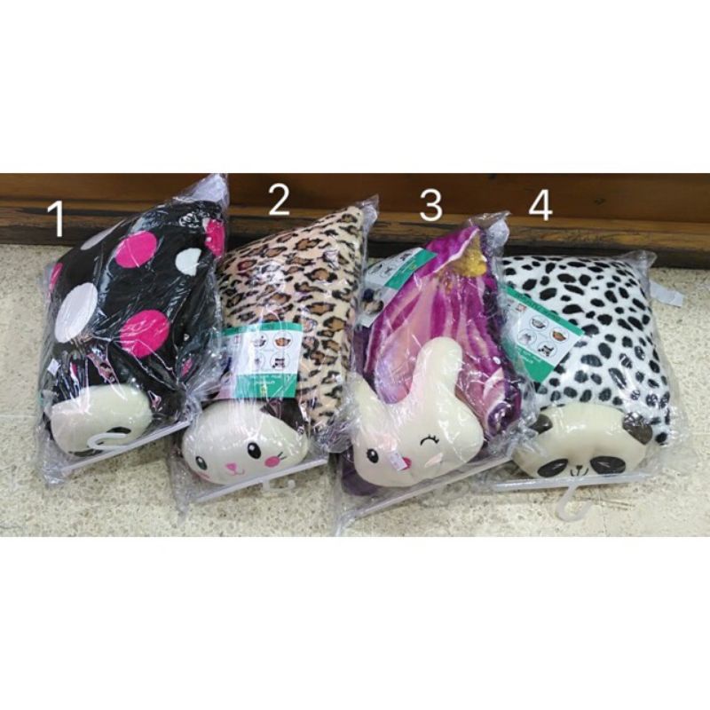 Bantal bayi 2 in 1 motif binatang lucu / Bantal bayi lucu multifungsi