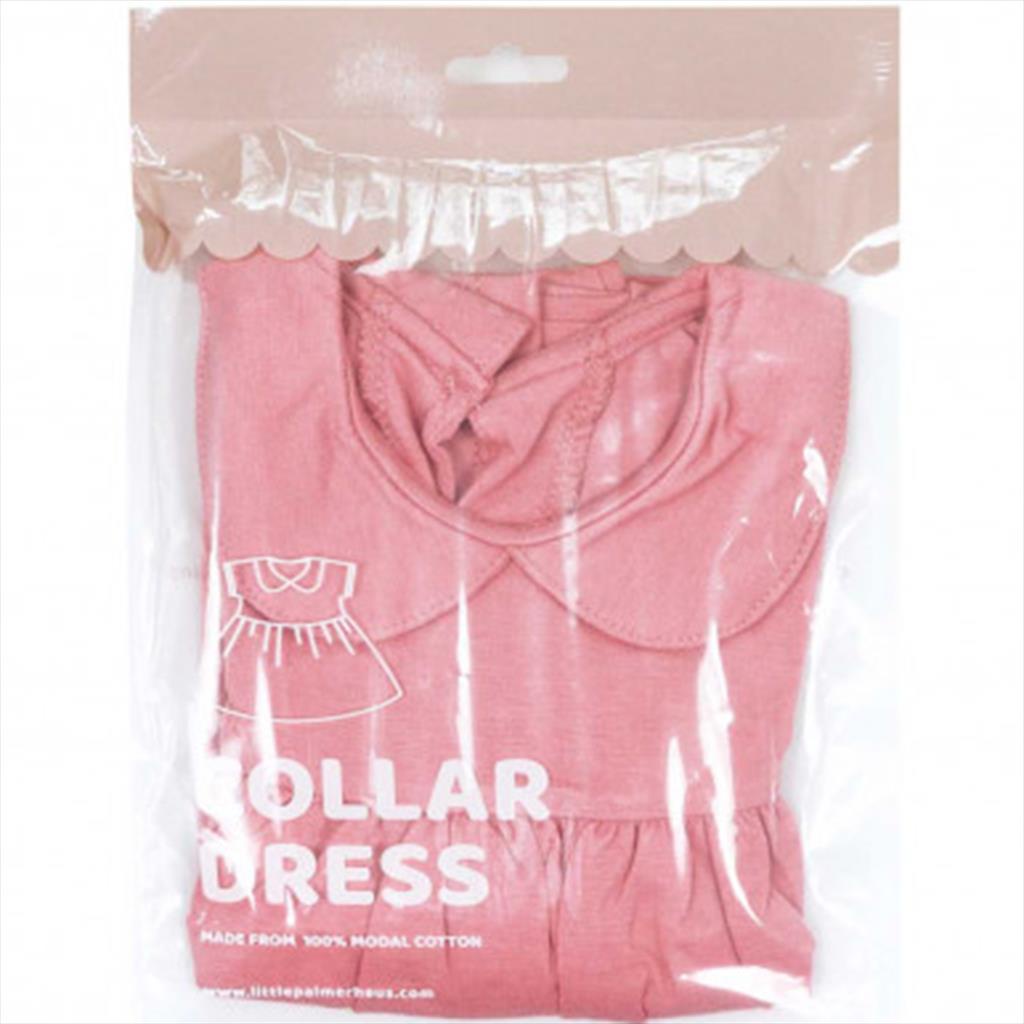 Little Palmerhaus Collar Dress Warna Coral Pink