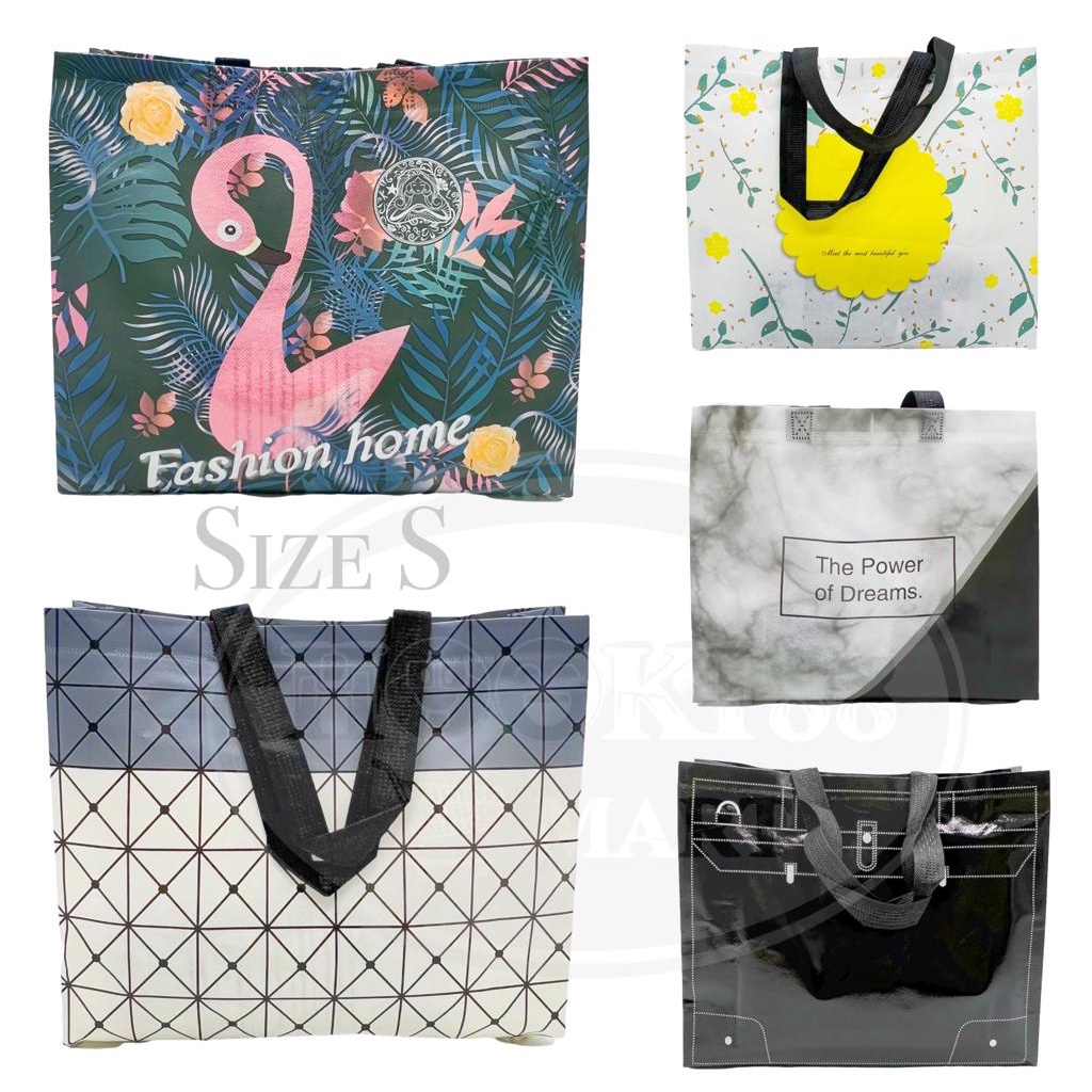 [IMPORT] Tas Belanja Lipat / Totebag Wanita / Eco Bag Kantong Supermarket Grocery Bag / Reusable Shopping Bag Lipat Besar