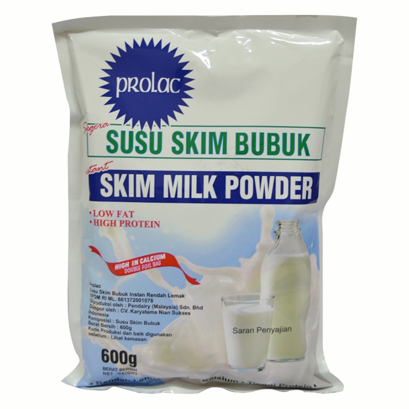 PROLAC Susu Skim  Bubuk 600 gram Shopee Indonesia