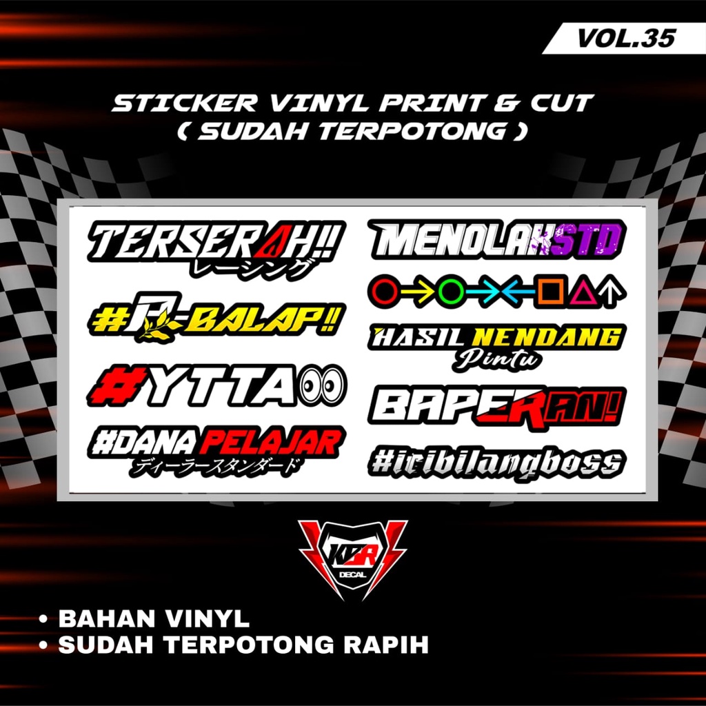 Stiker Racing Pack Print Cut Viral Terbaru Stiker Motor Sticker Helm