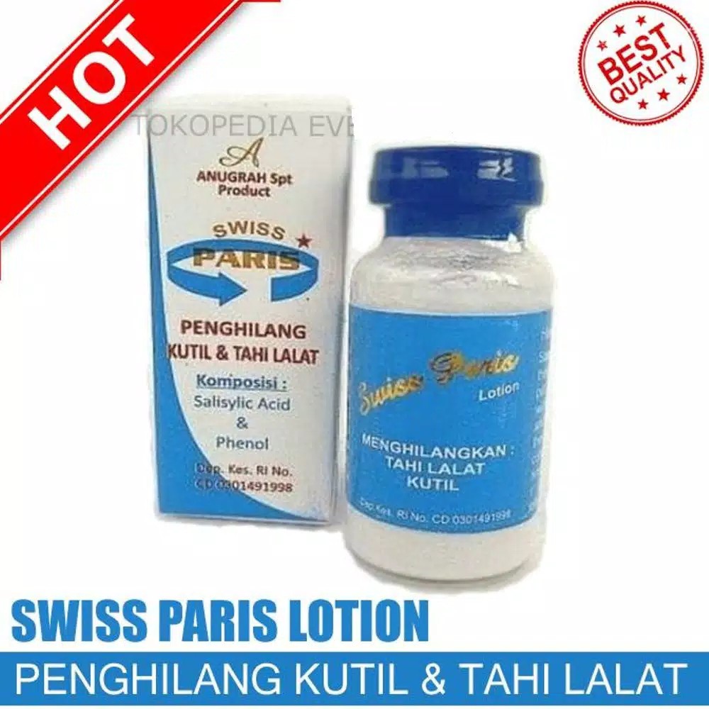 (BAYAR DI TEMPAT) OBAT PENGHILANG KUTIL DAN TAHI LALAT SWISS PARIS LOTION ASLI TERMURAH ORIGINAL