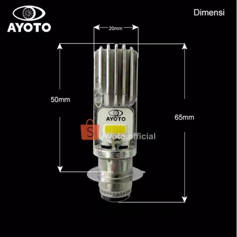 LAMPU DEPAN LED AYOTO M2A H6 AC DC MOTOR MATIC DAN MOTOR BEBEK