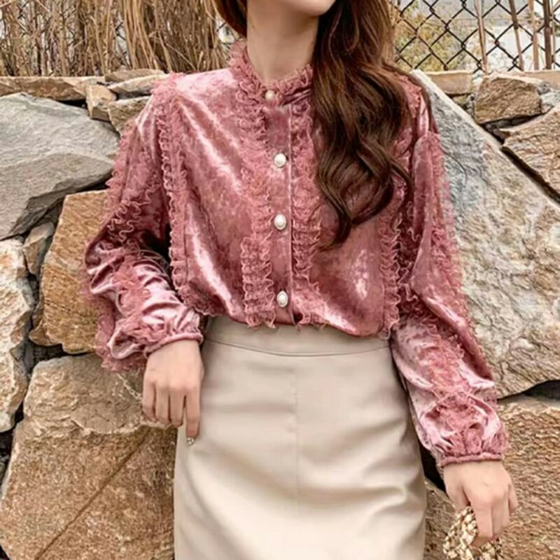 7281 Baju atasan kemeja kerja kantor wanita import baju atasan blouse kemeja kerja cewek import navy