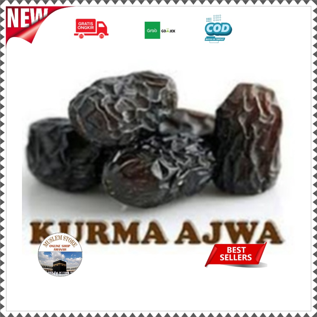 Kurma Ajwa 1kg ,Kurma Nabi Original [KEMASAN BOX MIKA]