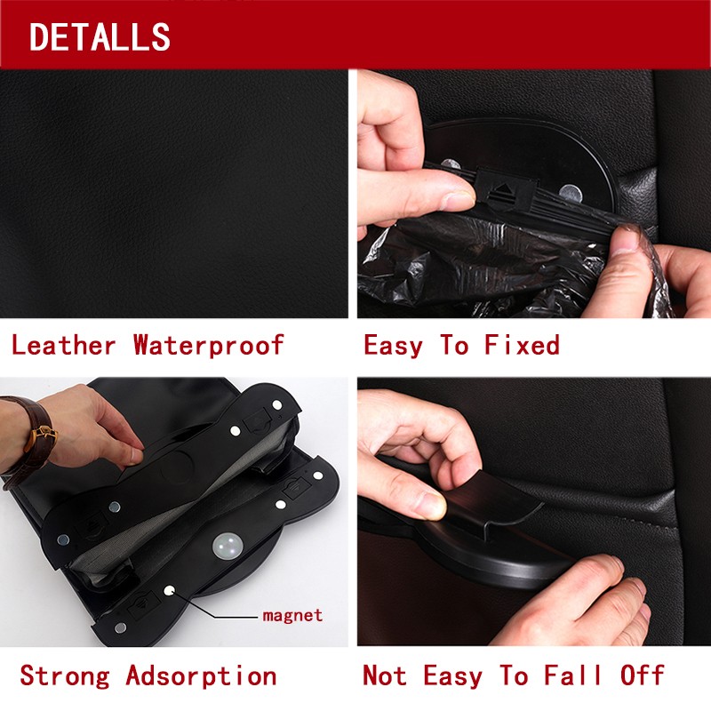 Car Organizer Seat Back Storage Bag Auto Leather Pocket Holder Car Trash Bin Garbage For Mazda CX5 Mazda 3 2 6 5 CX3 RX8 BT50 323 CX8 CX30 RX7 626 CX7 NX5 CX9