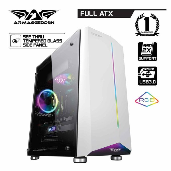 Casing Armaggeddon Nimitz N7 Excellent ATX With RGB Lightning Effect