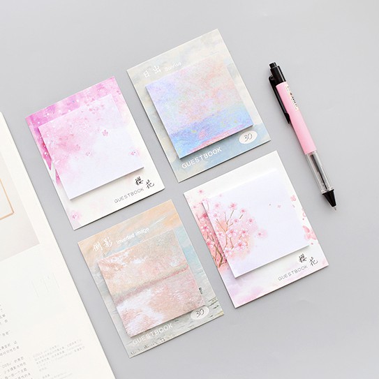 

Note Memopad Season Sakura Sunrise Autumn
