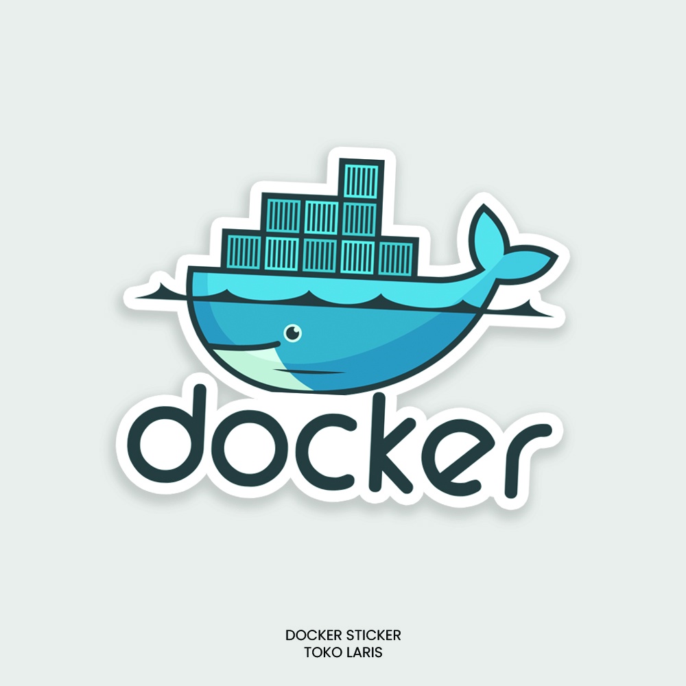 Sticker DOCKER LOGO Untuk Sticker Laptop, Tumblr, Helm, Case