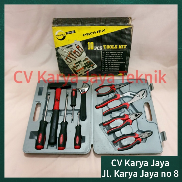 Tools Kit Prohex 10 Pcs / Tool set / Set Tukang