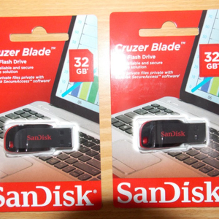 Flashdisk Sandisk 32GB Cruzer Blade TransMemory Flash Disk Sandisk Original Sandisk 10gr